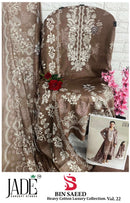 Jade Bin Saeed Vol 22  Heavy Cotton Luxury Collection Cotton Digital Print Designer Salwar Suit