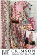Jade Crimson Vol 16 Exclusive Heavy Lawn Collection Premium Pakistani Suit
