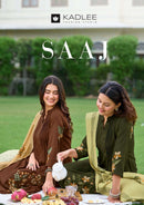 Kadlee Fashion Saaj Rayon Suit Set With Hand & Thread Work Kurti