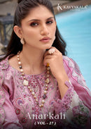 Kavya Kala Couture Anarkali Vol 27 Lawn Cotton Digital Print With Fancy Work Suit