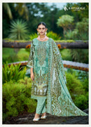 Kavya Kala Couture Anarkali Vol 28 Lawn Cotton Digital Print Fancy Embroidery Work Suit
