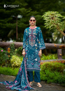 Kavya Kala Couture Anarkali Vol 28 Lawn Cotton Digital Print Fancy Embroidery Work Suit