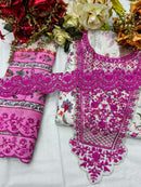 Kavya Kala Couture Mahnoor Digital Print with Fancy Embroidery Work