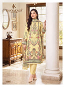 Kavya Kala Couture Maria B Cotton Digital Print With Fancy Work Designer Suit