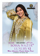 Keval Fab Soha Nazir Vol 12 Cotton Digital Karachi Print Salwar Suit