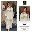 Khas Fashion 117 Premium Satin Heavy Embroidery Designer Suit