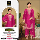 Khas Fashion D 423 Premium Embroidered Satin Pakistani Suit