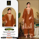 Khas Fashion D 423 Premium Embroidered Satin Pakistani Suit
