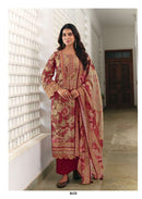 Kimora Tayarian Jacquard Silk Digital Print With Embroidery Designer Work Suit