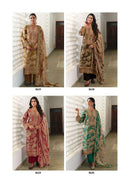Kimora Tayarian Jacquard Silk Digital Print With Embroidery Designer Work Suit