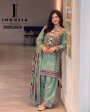 Imrozia Studio 504 Viscose Embroidery Designer Work ReadyMade Pakistani Style Suit