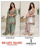 Imrozia Studio 504 Viscose Embroidery Designer Work ReadyMade Pakistani Style Suit