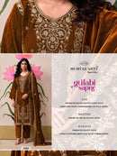 Mumtaz Arts Gulabi Sapne Velvet Embroidered Designer Suit
