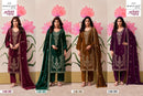 Mumtaz Arts Gulabi Sapne Velvet Embroidered Designer Suit