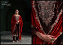 Mumtaz Arts Mehroon Velvet Embroidered Heavy Designer Suit