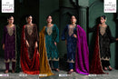 Mumtaz Arts Mehroon Velvet Embroidered Heavy Designer Suit