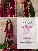 Mumtaz Arts Ranihaar Velvet Suit With Heavy Designer Work