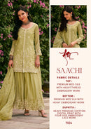 Radha Trendz Saachi Silk Heavy Embroidered Designer Festive Wear Suit