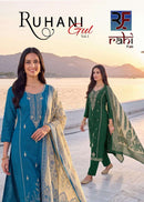 Rahi Fab Ruhani Gul Vol 1 Cotton Embroidered Salwar Suit Designer Cotton Collection