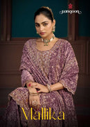 Rangoon Mallika Makhmal Velvet Heavy Designer Work Readymade Suit