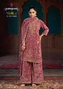 Rangoon Mallika Makhmal Velvet Heavy Designer Work Readymade Suit