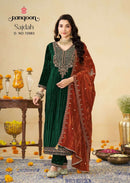 Rangoon Sajdah Crush Fabric Designer Work Readymade Ladies Suits