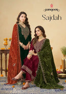 Rangoon Sajdah Crush Fabric Designer Work Readymade Ladies Suits