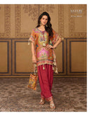 Sayuri Designer Dori Jacquard Silk Festive Wear Top & Bottom Set