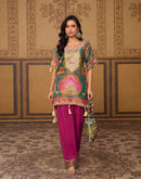 Sayuri Designer Dori Jacquard Silk Festive Wear Top & Bottom Set