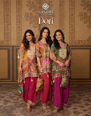 Sayuri Designer Dori Jacquard Silk Festive Wear Top & Bottom Set