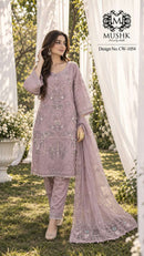 Shraddha Designer Mushq CW 1054 Chiffon Heavy Embroidered Designer Ready Made Suit