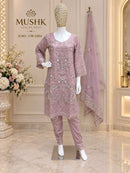 Shraddha Designer Mushq CW 1054 Chiffon Heavy Embroidered Designer Ready Made Suit