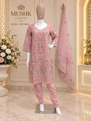 Shraddha Designer Mushq CW 1054 Chiffon Heavy Embroidered Designer Ready Made Suit