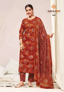 Suryajyoti Bandhani Lehariya Vol 8 Premium Cotton Ready Made Suit