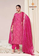 Suryajyoti Bandhani Lehariya Vol 8 Premium Cotton Ready Made Suit
