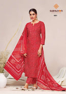 Suryajyoti Bandhani Lehariya Vol 8 Premium Cotton Ready Made Suit