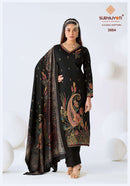 Suryajyoti Kaara Cotton Vol 3 Jam Satin Print Fancy Work Suit