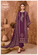 Suryajyoti Kaashni Vol 1 Jam Satin Print With Fancy Work Suit Collection