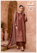 Suryajyoti Kaashni Vol 1 Jam Satin Print With Fancy Work Suit Collection