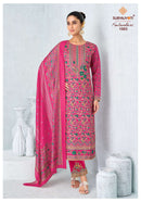 Suryajyoti Kalamkari Vol 1 Jam Satin Print with Fancy Swarovski Work Designer Suit