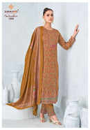 Suryajyoti Kalamkari Vol 1 Jam Satin Print with Fancy Swarovski Work Designer Suit