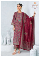 Suryajyoti Kalamkari Vol 1 Jam Satin Print with Fancy Swarovski Work Designer Suit