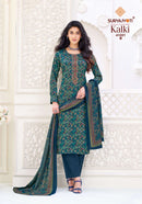 Suryajyoti Kalki Vol 41 Jam Satin Printed Suit With Embroidery Work