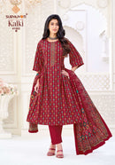 Suryajyoti Kalki Vol 41 Jam Satin Printed Suit With Embroidery Work