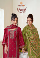 Suryajyoti Komal Vol 5 Modal Silk Digital Print Fancy Work Ladies Suit