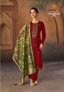 Suryajyoti Naadirah Vol 5 Jam Satin Fancy Designer Work Suit