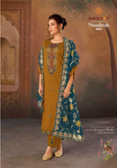 Suryajyoti Naadirah Vol 5 Jam Satin Fancy Designer Work Suit