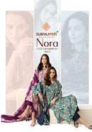 Suryajyoti Nora Vol 2 Jam Satin Print With Fancy Work Suit