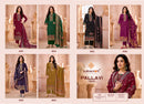 Suryajyoti Pallavi Vol 9 Jam Satin Print with Fancy Work Suit