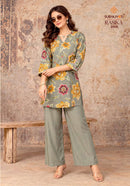 Suryajyoti Rasika Vol 3 Fancy Printed Ladies Top With Bottom Set